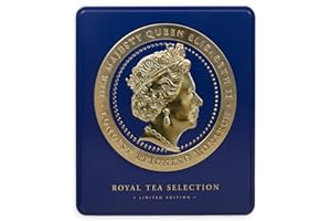 Ahmad Tea London Gifts | Tea Selection Cameo Blue Caddy | Gift | London & English Souvenirs | 32 Teabag Sachets | 4 Flavours