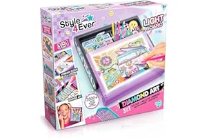Canal Toys - Style 4 Ever - Malette Lumieuse de Diamant'Art pour Enfants de 6 Ans+ - Activité Manuelle - Idée Cadeau pour Réaliser des Créations Tendances en Diamant - OFG 300