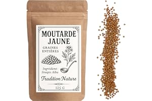Moutarde jaune graines entières 125 g | Cuisine et condiments - TRADITION NATURE