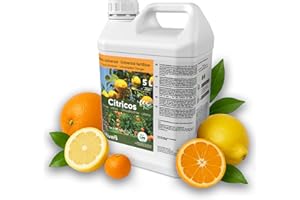 CULTIVERS Abono Cítricos Líquido Ecológico 5 L NPK Hierro Zinc Cobre Manganeso Molibdeno Boro + 6% Aminoácidos Fertilizante para Limonero Naranjo Mandarino Pomelo Frutas más Grandes y Hojas Verdes