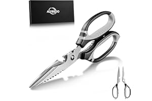 ALYBSOO Küchenschere für Lebensmittel - Zerlegbar, Spülmaschinenfeste Schere Küche zum Schneiden von Fleisch und Lebensmitteln - Haushaltsschere Geschenkbox (Schwarz)