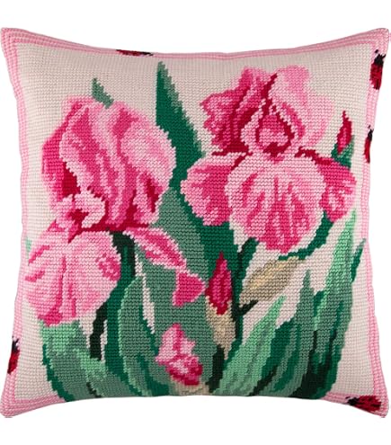 Kit De Broderie 'Des Oiseaux' - Toile Imprimée 40x40cm - Pour Coussins Et Décoration Maison - Débutants Bienvenus !