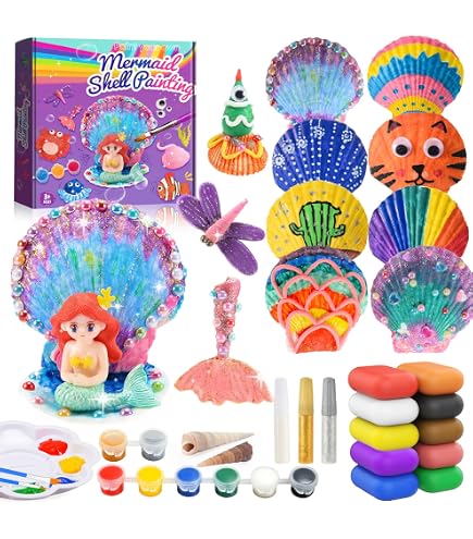 Muschel-Bastelset Für Kinder – Mit 11 Muscheln, Farben, Knete & Zubehör, Ab 4 Jahren