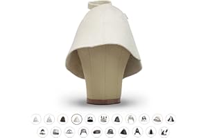 LOWELL LoFelt® sombrero de fieltro mujer/hombre para sauna con guía informativa - para una experiencia única en la sauna - color blanco - gorra para sauna - gorro para sauna