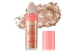 ‎OFANYIA Ofanyia Highlighter Powder Stick, Polvo De Hadas Highlight Patting Powder, Body Brighten Glitter Shimmer Three-dimensional Sparkle Patting Powder for Face Eyes Lips Hair Body Glow Makeup