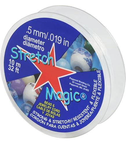 Beadalon Elasticity Stretch Cord, 0.5 Mm / .020 In, Clear, 25 M / 82 Ft - Foto 8