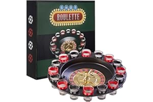 Premier Housewares 1404607 Jeu de Roulette à Boire 16 Verres à Shot