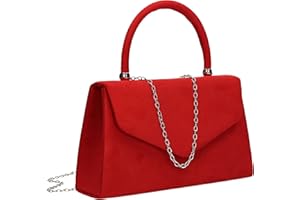 SwankySwans Women's Kendall Suede Envelope Party Prom Clutch Bag Clutch