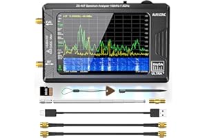 AURSINC Tinysa Ultra+ ZS407 Spektrumanalysator, 4,0 Zoll 100 kHz-7,3 GHz Tinysa Handheld-Frequenzanalysator, 2-in-1 RF-Signalgenerator 100 kHz bis 900 MHz MF/HF/VHF/UHF-Eingang, HW V0.5.4