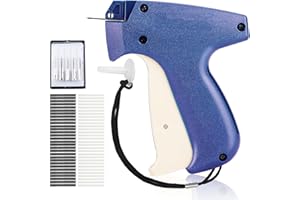 ABIYI Stitch Gun for Clothes,Tagging Gun for Clothing,Mini StitchHemming Gun for Clothes,Comes with 6 fine Needles and 1600 Black an1600 White Micro Fastener (Blue)
