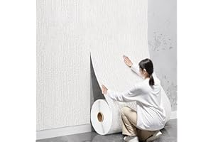 Générique Papier Peint Isolant Thermique pour Murs Intérieurs, Mousse de 5 Mm, Autocollant, Imperméable, Résistant À L'humidité et Offrant Une Isolation Thermique,Blanc,L5m W50cm