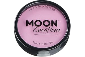 Moon Creations Pro Gesichts- und Körper-Make-up, professionelle Farbfarben-Kuchentöpfe für Gesichtsfarbe, Kostüme, Feste, Halloween für Kinder, Erwachsene (Hellrosa, 36 g)