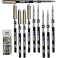 SAINO 10 x 0.6mm Fine Tip Ball Pens Tutor BLACK Ballpoint Pens Ultra Smooth Soft