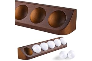 Tapeera 2-Pack Golf Ball Display Case - Wall Mount - Display 12 Standard Golf Balls - Brown Wooden Case - Golf Office Tabletop Decor - Sport Memorabilia Gift for Men
