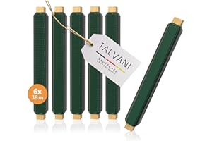 TALVANI Craft Wire 3x / 6x in Green, Silver, Black, High-quality Flower Wire for Crafts, Stainless Steel Wire, Improved Binding Wire for Plants Annealed, Diameter 0.65 mm, 38 m