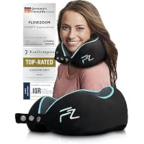 Oreiller De Voyage Cervical Good Nite - Mousse Mémoire De Forme - Avec Masque Et Bouchons D'oreilles - Gris