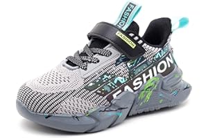 SMajong Girls Boys Trainers Kids Sneakers Lightweight Sports Shoes Casual Running Shoes Breathable Walking Tennis Shoes Outdoor Indoor