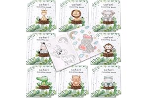 HEBOLAND 24pcs Mini Libri da Colorare per Bambini, Giungla libro da Colorare Mini Libri per DIY Libricini Regalo Fine Festa, per Bambini che Disegnano, Attività Artistiche Scolastiche o Domestiche