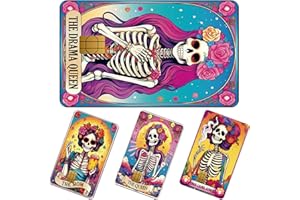 Funny Skeleton Credit Card Sticker - Eiapadeor 4 Pcs Halloween Debit Card Skin Skeleton and Flower Stickers for Debit Credit Colorful Waterproof Deal Cover for Key, Transportation, ID DIY Gift Idea