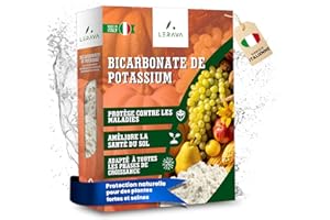 LERAVA® Bicarbonate de Potassium – 250g - Fongicide Plantes Naturel contre l’Oïdium & les Maladies Fongiques | Régulateur de pH pour Sol & Plantes | Idéal pour Fruits, Légumes, fongicides pour jardin