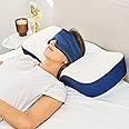 ComfyCozy - Butterfly Memory Foam Pillow And Silky Plush Eye Mask, Orthopedic Support For Neck Shoulder Pain, Luxury Ergonomic Cervical Orthopaedic Anti Snore Front Side Sleeper, 67x36x12cm