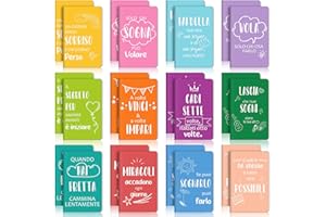 Sinmoe 24 Mini Quaderni Taccuini Tascabili con Frasi Motivazionali Italiano Piccoli Quaderni di Ispirazione Regalo di Laurea per Studenti Alunni Scuola Regali di Ringraziamento Colleghi(Elegante)