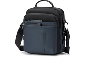 SUCIKORIO Borsello Uomo Tracolla Piccolo Con Toppa Adesiva, Impermeabile Oxford Borsa Tracolla Borselli Uomo Elegante Marsupio Tracolla Uomo Borsetta Tracolla Uomo Piccola Per Lavoro, Viaggi, Shopping