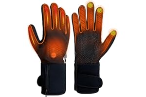 EBOSSOM Doublures Gants Chauffants Électriques Rechargeable, Gants Fins Chauffants, Gants Hiver de Ski pour Homme et Femme, Imperméables et Antidérapants, pour Le Moto Ski Pêcher Cyclisme Randonnée