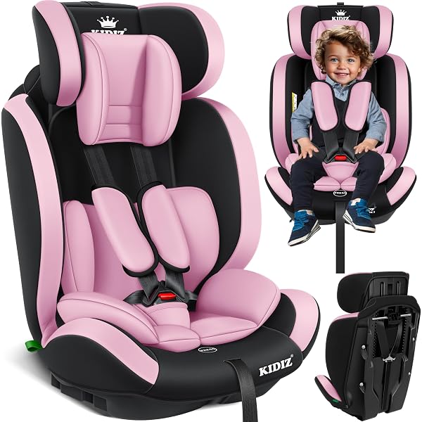 Siège Auto Kinderkraft SAFETY-FIX2 I-Size - Groupe 1/2/3 (9-36kg) - Isofix Et Harnais 5 Points