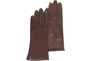 Isotoner Gants femme cuir d'agneau - doublés soie