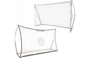 ‎QUICK PLAY QUICKPLAY Spot Target Fußballnetz-Serie | Tragbarer Fußballtrainer für Ballfertigkeiten – mit kostenloser eCOACH-Trainings-App | Fußball-Rebound-Netz in 3 Größen erhältlich