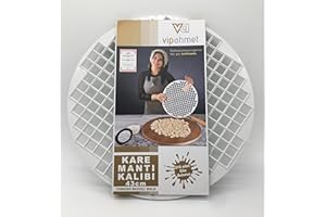 Vip Ahmet Square Ravioli Shaper Dumpling Manti Form Manti Kalibi Jaws Pelmeni Dough Mould 216 Hole 43 cm VP-088, VP-089, White
