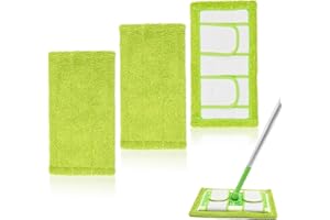 GFRED 3 Piezas Recambios de Microfibra de Repuesto Compatible con Swiffer Sweeper/Recambio de Mopa Lavables y Reutilizables Compatible con Todo Tipo de Suelos