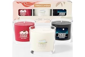 TRINIDa Candles Gifts for Women, 3 Birthday Votive Candle Gift Set 45Hrs, Scented Candles Birthday Gifts for Women & Men, White, Red, Black