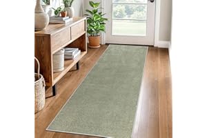 LZREXNVOFXG Carpet Runner for Hallway Non Slip Long 40 x 160 cm Washable Kitchen Runner Rugs for Hallway Heavy-Duty Absorbent Area Rugs Door Mats Carpet Floor Mat Hallway Runner Rug for Entryway Laundry Green
