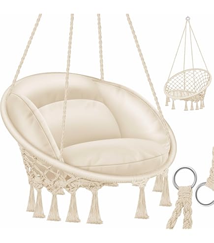 RAMROXX Hängesessel Kissen Set - 2-teilig In Hellgrau Für Maximalen Komfort