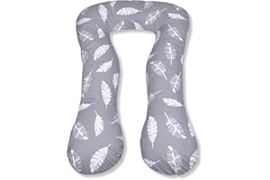 ‎AMILIAN Amilian® Kissenbezug für Schwangerschaftskissen Lagerungskissen Relaxkissen Feder Grau TYP A