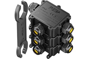 PEBA Scatole di giunzione impermeabili IP68 a 3 vie scatole di giunzione connettore cavi, giardino interno esterno sotterraneo scatole di giunzione, diametro 4-14 mm