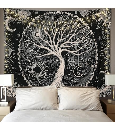 Wandteppich Psychedelic Löwenzahn - Vlies Wandbehang Deko 230x180cm