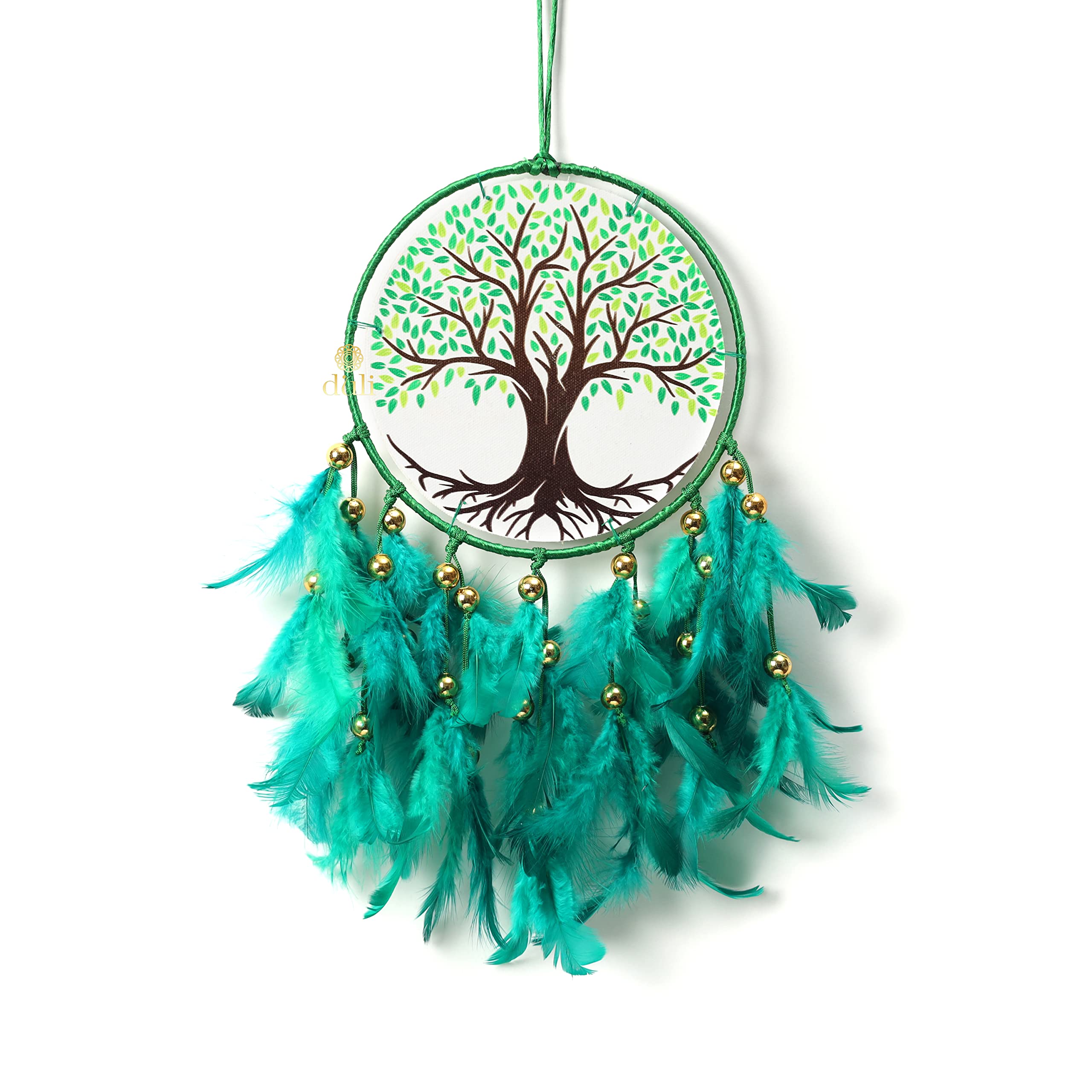 DULI Dream Catcher Handmade Tree of Life Canvas Dreamcatcher for Bedrooms Office Balcony Outdoors Garden Car Hanging, 49cm, D