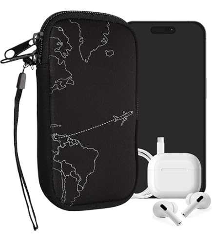 Kwmobile Custodia In Neoprene Con Zip Per Smartphone XXS - 3/3,5" - Astuccio Portacellulare A Sacchetto XXS Con Cerniera - Borsa In Viola Bordeaux