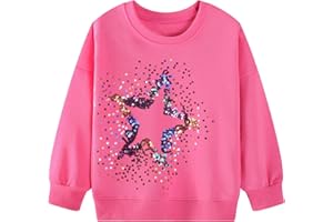 Baogaier Felpa per Bambina, Ragazza Crewneck Unicorno Stampato Ricamo Pullover, Senza Cappuccio Felpe Maglione Cotone Manica Lunga Maglietta Casual Top, Vestiti Bambine e Ragazze Sweatshirt 2-7 Anni
