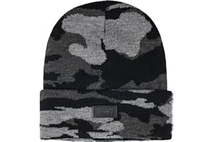 Levi'S All Season Comfy Leather Logo Patch Cuffed Hero Beanie Hat