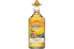 ‎SIERRA Sierra Tequila Reposado (1 x 1000 ml) – das Original mit Sombrero aus Mexico – Reposado Tequila mit zarten Noten von Vanille und Karamell – ideal als Shot mit Zimt & Orange – 35 % Alk | 1l (1er Pack)