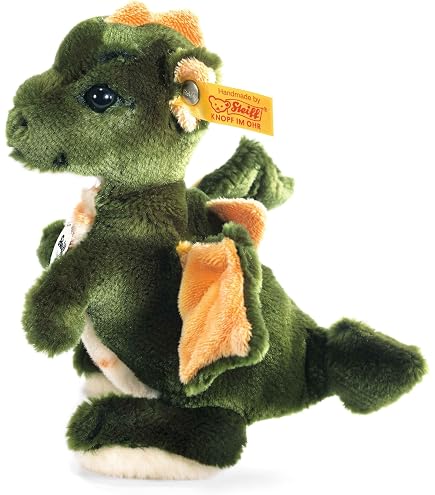 Steiff 067198 Rocky Drache - 32 cm - Kuscheltier - Gruen stehend