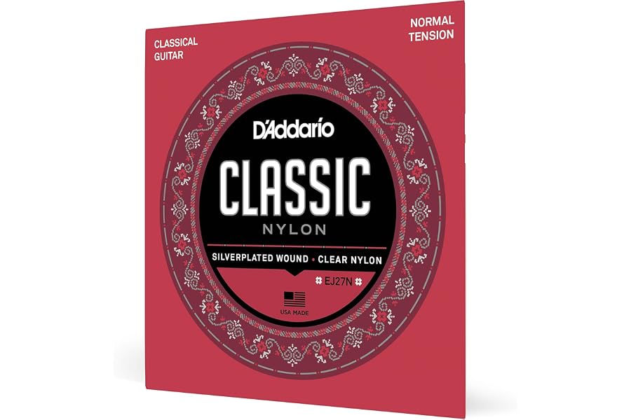 D'Addario Corde Per Chitarra - Corde Per Chitarra Classica In Nylon - Corde Per Chitarra Classica - Nylon Trasparente Per Stu