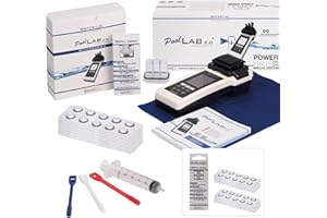 POWERHAUS24 PoolLAB 2.0 Special Edition, 2ª RefillPack extra, 70 + 70 reactivos, 4 longitudes de onda, 24 parámetros, Bluetooth, WiFi, pantalla a color de 2,4 pulgadas, para piscinas y jacuzzis