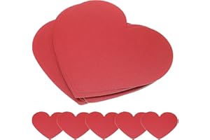 AWLEYNZ 40 Stück Rote Herzen Papier, Papierherzen Groß, Papierausschnitte in Herzform, Rote Herz Papier Deko für Hochzeit Geburtstag Valentinstag, Pinnwand, Wand, Klassenzimmer, Schule, Bastelprojekte (Rot)