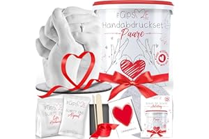 GipsME – DAS ORIGINAL - 3D Handabdruck Set für Paare – Gipsabdruck Hände - Partner und Pärchen Geschenke für Frauen und Männer für Valentinstag, Hochzeitstag, Jahrestag Geschenk für Sie und Ihn