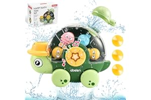 Tesoyzii Badewannenspielzeug ab 1 2 3 4 5 6 Jahre, Geschenk Junge 1-6 Jahre Badespielzeug Baby Wasser Schildkröte Spielzeug ab 1-6 Jahre Junge Geburtstagsgeschenk für Mädchen Auto Spielzeug 1-6 Jahre